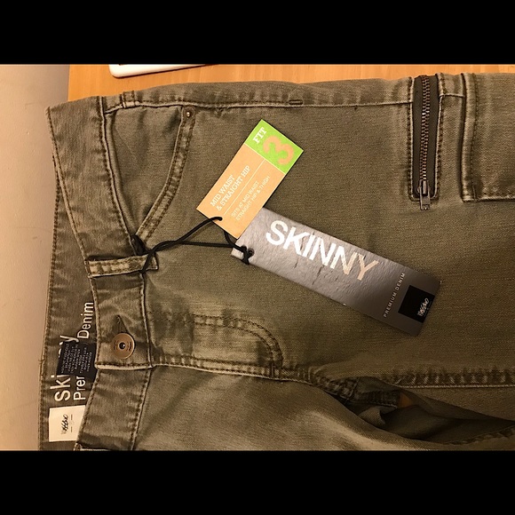 Target Massimo Skinny Premium Denim Mid-waist straight up size Army green size 6 - Picture 7 of 7